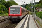 Nachschuß auf einen RE1 Zug nach Heilbronn, bei der Durchfahrt in Neckargerach.