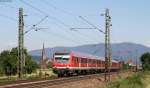 RB 26574 (Schliengen-Offenburg) mit Schublok 111 062-6 bei Köndringen 13.6.14