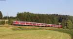 RE 19033 (Stuttgart Hbf-Singen(Htw)) mit Schublok 111 051-9 bei Neufra 23.6.14