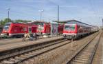 Am 25.5.12 war nur noch ein Steuerwagen beim Zugtreffen in Ansbach dabei: Auf Gleis 2 stand er am Zugschluss des RE nach Stuttgart.
