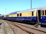 Des historische Rheingold-Aussichtswagen (Dome-Car) 56 80 81-80 002-7 (ADm) am 14.08.2010 im Rheinisches Industriebahn-Museum (RIM) in Kln.