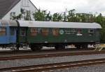 Dreiachsiger Umbau-Wagen, Bauart 3yg der Historische Eisenbahn Frankfurt (HEF) abgestellt beim Bahnhofsfest in Königstein/Taunus am 12.06.2011.