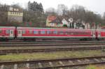 Seitenansicht eines Wagen des München-Nürnberg-Express am 06.