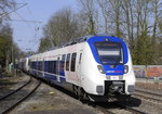 RB 48 Wuppertal - Bonn, bestehend aus NX 157 und 370, fährt in Brühl ein.