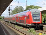 Ausfahrt einer RE5 Garnitur nach Wesel die hier am 08.06.19 ihren letzten Einsatztag auf dem RE5 hatte. Ab dem 09.06.19 wir National Express den RE5 als RRX von Koblenz bis Wesel übernehmen. Zuglok war 146 273.
