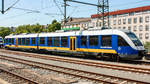 VT 648 439 der Nordwestbahn kalt in Düsseldorf.