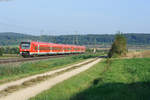 440 038-8 + 440 822-5 mit der RB 58126 Treuchtlingen - Würzburg bei Wettelsheim, 24.09.2016