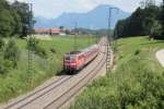 111 044-4 mit RE 92252 von Salzburg nach Traunstein bei Strass am 14.06.2011