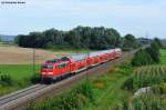 111 056-8 mit dem RE 59117 nach Augsburg Hbf kurz vor Langweid (Lech), 11.08.2011