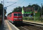 111 224 durchfhrt am 24.September 2011 mit dem RE 4261 nach Mnchen Hbf den Hp Mimberg Richtung Neumarkt.