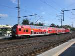 Doppelstock-Steuerwagen (ex DR) als RB21 nach Wustermark im Bahnhof Golm.