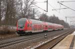 RE2  ODEG  (RE 37372) von Wittenberge nach Cottbus, bei der Einfahrt in Friesack(Mark) und geschoben hatte die 114 020-1.