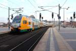 Der 445 105 von Cottbus Hbf nach Wittenberge bei der Einfahrt in Berlin Hbf am 02.03.2014.