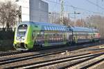 445 020-4 erreicht am 10.2.2018 als RE7 (RE21065) von Flensburg zusammen mit 445 014-7 als RE7 (RE21115) von Kiel Hauptbahnhof den Hamburger Hauptbahnhof.