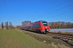 DB Regio Bombardier Talent2 442 112 am 16.02.19 bei Bruchköbel (Main Kinzig Kreis)