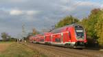 Eine RE70 nach Frankfurt zwischen Groß-Gerau Dornheim und Groß-Gerau Dornberg.