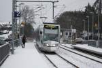 Eine RegioTram Linie 3 in richtung Hofgeismar Hmme,einfahrt Bahnhof Jungfernkopf in Kassel am 01.01.10  