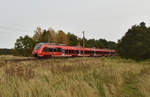 Überführung zum Bahnhof Büchen der 442 349, für die Rückfahrt in Richtung Schwerin als RE1.