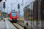 RE 4 von Löcknitz nach Lübeck im Abschnitt A in Pasewalk und auf dem selbem Gleis im Abschnitt C der RE4 zum Ueckermünder Stadthafen.