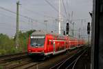 Eine RB nach Verden am 9.08.2010 bei der Einfahrt in den Bremer Hauptbahnhof.