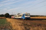 628 150-1 + 628 154-6 EVB (RB 76 nach Minden) bei Rohrsen am 25.09.2016