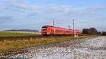 DB Regio 440 035-4/535-3 als RE 62 (11510)  Ems-Werre-Express  Löhne (Westf) - Rheine (bei Melle, 19.01,2024).