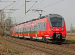 442 757 mit RE9 am 19.03.2014 in Köln Porz Wahn.