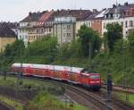 Überblick - Von der Josefsbrücke in Saarbrücken Malstatt hat man einen schönen Überblick auf die Nordwestausfahrt des Hauptbahnhof Saarbrücken.