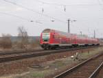 RB 16915 nach Lichtenfels, bei der Ausfahrt in Naumburg (S) Hbf; 05.04.2010