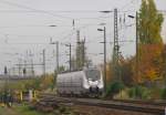 abellio 9442 608, unterwegs für DB Regio, als RB 16364 von Erfurt Hbf nach Sangerhausen, am 09.10.2015 in Erfurt Ost.