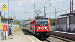 Eine RB Süßen - Plochingen erreicht den Bahnhof Uhingen. Aufgenommen am 30.7.2018 15:18