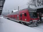 RB 31599 von Freiburg nach Seebrugg am 25. Mrz 2008 um 14.46 Uhr im Bahnhof Hinterzarten