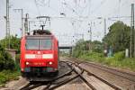 Einfahrt am 23.07.2014 von der Freiburger 146 112-8  Baden Württemberg erfahren  mit einem Nachverkehr nach Schliengen in Mülheim (Baden).