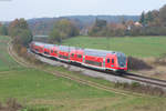 RE 4861 von Nürnberg nach München bei Edlhausen, 04.11.2016