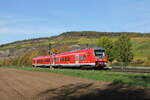 DB 440 813-4 als RB 58049 von Jossa nach Bamberg, am 17.10.2022 in Thüngersheim.