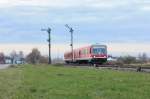 628/928 585 am 09.11.2008 bei Pirach unterwegs nach Burghausen.