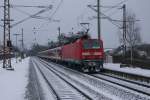 143 032-1 mit RE 35450 Treuchtlingen-Nrnberg am 08.01.2010 in Georgensgmnd.