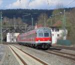 Eine Regionalbahn nach Bamberg erreicht am 20.