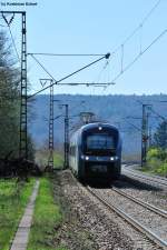 440 605 mit Ag 84419 nach Plattling bei der Einfahrt in Regensburg-Prfening, 10.04.2012