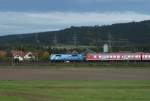 111 017  Bahnland Bayern  schiebt die RB 59361 nach Bamberg bei Halach(b.