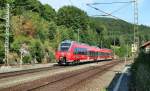 442 104 ist als  Franken Thüringen Express  RE 4983 am Morgen des 23.07.13 von Jena-Saalbahnhof nach Nürnberg Hbf unterwegs und fährt hier gerade in Ludwigsstadt ein.