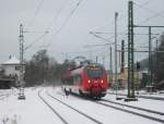 442 608 erreicht am 07.Dezember als RE nach Jena Saalbahnhof den Bahnhof Kronach.