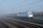 101 050 mit RE 94012 nach Nürnberg am 18.01.2015 in Allersberg (Rothsee).