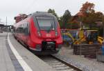 Gleich werden die Lampen von Rot auf Weiß umgeschaltet und 442 010 wird uns von Murnau noch Oberammergau bringen. Bahnstrecke 5451 Murnau - Oberammergau am 09.10.2015