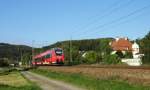 442 106 ist am 30.September 2015 als RB 59365 nach Bamberg bei Pressig-Rothenkirchen unterwegs.