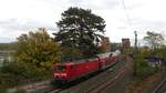 114 023 verlässt mit einer RB75 nach Wiesbaden die Mainzer Südbrücke. Aufgenommen am 27.10.2018 16:11