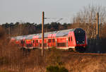 RE1 des Hanse-Express unterwegs in Richung Rostock.