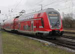 445 001-4+Twindexxwagen DBpza 782.1+445 007-1  beim Rangieren am 11.01.2019 im Rostocker Hbf.