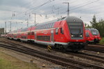 Am 30.07.2016 fuhr der RE 4307 von Hamburg Hbf nach Rostock Hbf mal wieder auerplanmig mit 4 Wagen,gegen 10:53 Uhr kam die Fuhre im Rostocker Hbf rein.