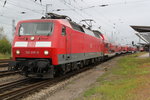 120 205-0 beim Rangieren im Rostocker Hbf.07.10.2016 